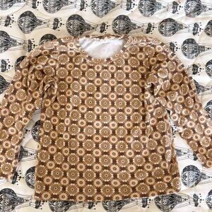 Kate Quinn Girl 70s geo floral top 7 years